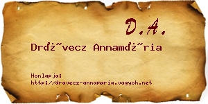 Drávecz Annamária névjegykártya
